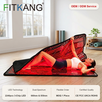 660nm 850nm dispositif proche infrarouge coussin complet lit soulagement de la douleur tapis de couchage de thérapie par la lumière LED rouge