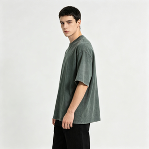 Camiseta Extra Grande de Algodón Puro con Lavado Ácido para Hombre, Impresión Personalizada, Precio de Fábrica, Envío Rápido, Camiseta Urbana con Gráficos - Product Image 1