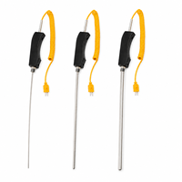 Sonda Termopar Tipo K WRNK-187 Blindada de Acero Inoxidable para Medición de Alta Temperatura en Aluminio Fundido, Zinc y Agua