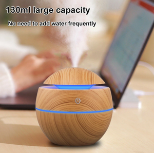 Customizable Lar Wood Grain <b>LED</b> Air Humidifier with Logo New Personal Space Ultrasonic Water Spray Fragrance <b>Diffuser</b> - Product Image 5