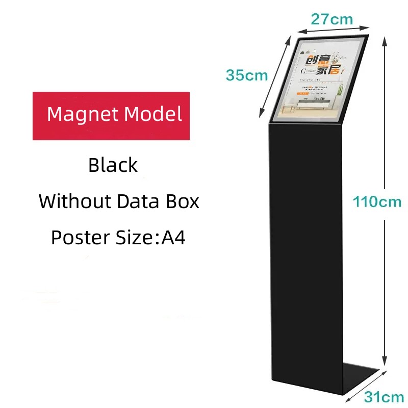 Magnete nero di grandi dimensioni senza scatola dati