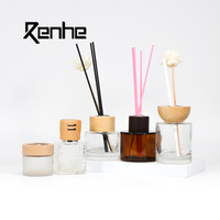 Diffuseur de parfum en verre suspendu 7, 8, 10 ml avec bouchon couronne en bois noir de luxe pour bouteilles OEM Voiture Bureau Maison