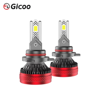 Ampoules de phare LED GICOO F8P 12V 130W, nouvelles ampoules super lumineuses 20000lm H1 H3 H4 H7 H11 9005 9006, feux antibrouillard 6000k, montage universel
