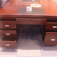 Bureau de direction en bois de haute qualité, Table en bois pour écriture, bureau d'ordinateur, bureau de patron