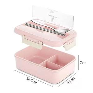 Lunch Box Stainless Steel Dinnerware Food Storage <b>Plastic</b> <b>Container</b> Children Kids School Office Portable Bento Box Lunch Bag - Product Image 6