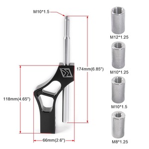 Adaptador de Palanca de Cambios Extensible Ajustable M8 M12, Modificación Universal para Automóvil, Aleación de Aluminio - Product Image 2