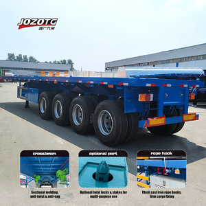 Vente flash : <span class=keywords><strong>Remorque</strong></span> à plateau plat 4 essieux de 50 tonnes pour le transport de marchandises en vrac - Product Image 1