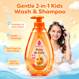 DR.DAVEY <span class=keywords><strong>Shampoo</strong></span> e Bagnoschiuma 2 in 1 <span class=keywords><strong>per</strong></span> <span class=keywords><strong>Neonati</strong></span> e Bambini 500ml, Delicato, Senza Lacrime, Idratante <span class=keywords><strong>per</strong></span> Capelli e Corpo - Product Image 4