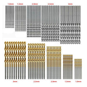 50pcs מקדח טוויסט בעל מהירות גבוהה מצופה טיטניום מקדחה חתיכות 3 מ "מ שק קידוח עץ דגם uk24352 - Product Image 5