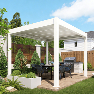 Pérgola de Alumínio Motorizada para Jardim Externo com Teto de Lâminas Impermeável, Tamanho Personalizado, Preço de Fábrica - Product Image 2