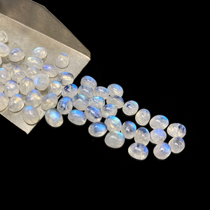 Piedras Preciosas Naturales de <span class=keywords><strong>Piedra</strong></span> <span class=keywords><strong>Luna</strong></span> Azul Corte Cabujón Sueltas Personalizadas al por Mayor Lisas y Planas con Colores Vivos de Arcoíris - Product Image 5