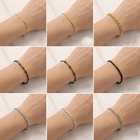 Bracelet chaîne en acier inoxydable directement de l'usine, bijoux en acier titane haut de gamme, mode simple et polyvalente, personnalisable OEM ODM