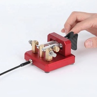 Clé automatique en alliage d'aluminium Corful Morse Keyer Dual Paddle Telegraph Key CW Key For Ham Radio