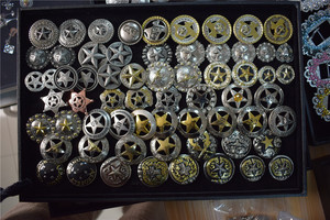 Texas conchos vành đai khóa kẽm phong cách phương Tây với Ngôi Sao Nhà nước của Texas thiết kế 1 1/2 "tay đánh bóng an toàn cho Thắt lưng da - Product Image 4