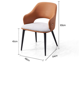 Sedia da Pranzo Moderna di Lusso per Esterni, Arredamento per Sala da Pranzo e Ristorante, Mobili per la Casa in Stile Scandinavo di Alta Qualità - Product Image 4