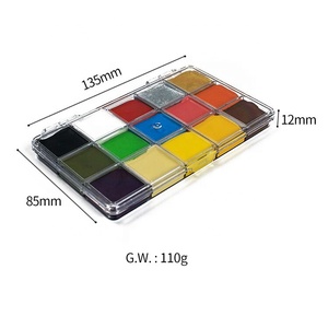 ชุดสีเพ้นท์หน้าและตัว 15 สี ปลอดสารพิษ 24 สี ชนิดน้ำมัน ล้างออกได้ พร้อมพู่กัน 10 ด้าม สำหรับเด็ก วัยรุ่น และผู้ใหญ่ เหมาะสำหรับงานเทศกาล ศิลปะ และการเพ้นท์ - Product Image 4