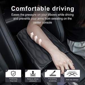 Accoudoir central de voiture étanche Coussin en <span class=keywords><strong>diamant</strong></span> en PU Accessoire de console avant à usage général - Product Image 5