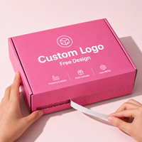 Boîtes d'expédition en papier kraft biodégradable avec bande déchirable pour vêtements, chaussures, perruques et emballages cadeaux festifs, personnalisables avec logo