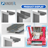 Machine de formage à rouleaux automatique KINGREAL pour cadres de portes et fenêtres à double rainure, ligne de production de panneaux de portes coupe-feu