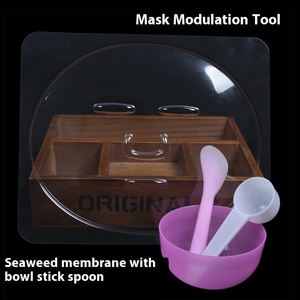 Outil de masque de beauté Réglage du film Plateau en PVC Masque <span class=keywords><strong>Bol</strong></span> Film Réglage Bâton Cuillère à mesurer Outil de moule aux algues Outils de maquillage - Product Image 2