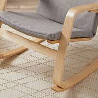 Chaise longue nordique BoConcept - Fauteuil inclinable à bascule avec structure en bois et fonction de démontage du tissu du canapé