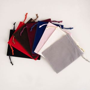 Exquisite Velvet Jewelry Storage Bag Custom Logo Reusable Recyclable Customized Color Small Drawstring Pouch <b>Rings</b> <b>Watch</b> - Product Image 6