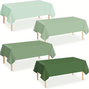 Premium Heavy Duty PE Solid Color <b>Waterproof</b> Wedding Birthday Baby Shower Party Event <b>Table</b> <b>Cover</b> Disposable Tablecloth - Product Image 4