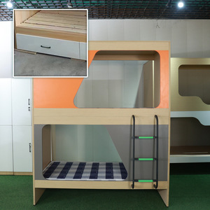 Litera Clásica Tipo Cápsula con Estantería Interior, Litera Tipo Loft para Hostal Juvenil, Fabricante de Muebles Comerciales Ecológicos - Product Image 6