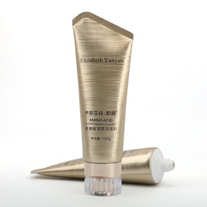 50ml 100ml Empty Oval Flat PE White Silver <b>Plastic</b> Squeeze Soft <b>Tube</b> Cosmetic Packaging Screen Printing for Skin Care Facial - Product Image 4