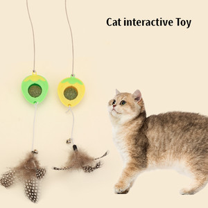 Red <strong>Strawberry</strong> <strong>Catnip</strong> Ball for Cats Wall Teaser Feather Cat Toys Manufacture Interactive <strong>Catnip</strong> Toy - Product Image 3