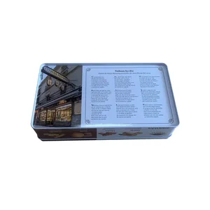 カシューバクラバクナフェFeteerシュガーキャンディースウィートギフトパッケージ用の食品安全な長方形クッキービスケット缶