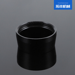Bouton poussoir en aluminium noir, en métal moulé sous pression, avec capuchon intégré, structure mécanique, tête ronde - Product Image 3