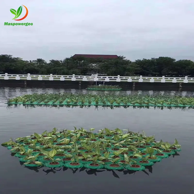 Plantas flotantes ecológicas de plástico maceta isla para flores, purificación de aguas residuales, paisajismo lago artificial