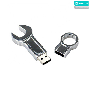 Logo in 64GB <span class=keywords><strong>Memory</strong></span> Stick cờ lê hình dạng USB <span class=keywords><strong>Flash</strong></span> Bộ nhớ cờ lê với 4GB 8GB 16GB 32GB 128GB năng lực sản phẩm kim loại mới - Product Image 4