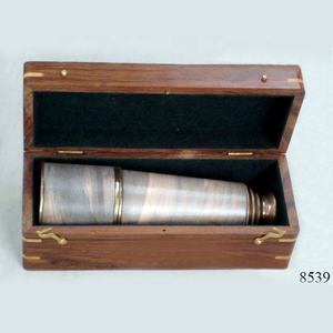 Télescope nautique rétractable en laiton antique de 18 "pouces avec étui en bois indien fait à la main à vendre - Product Image 4