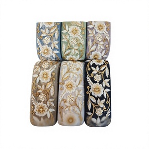 Lace Embroidery Designs Heavy Multi Color Cord Lace Fabric Laces Fabrics for Women - Product Image 1