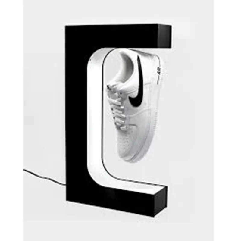customize logo Magnetic Levitation Floating Sneaker shoes Display Stand For Reseller