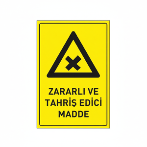 Panneau de signalisation pour substances dangereuses et irritantes en plastique durable - Product Image 2