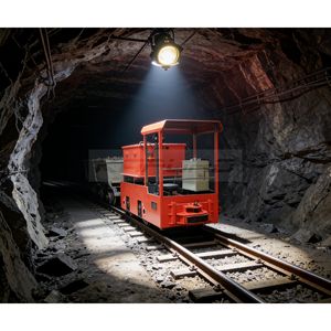 รถจักรไฟฟ้าสำหรับงานเหมือง 2.5 ตัน ความเร็ว 10 กม./ชม. รางแคบ สำหรับงานเหมืองใต้ดิน - Product Image 1