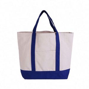 Sac fourre-tout en toile de coton personnalisé grand format avec poche et fermeture éclair pour publicité extérieure, idéal pour les anniversaires, les cadeaux ou les infirmières - Product Image 1