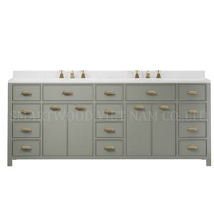 Tocador de baño de lujo, mueble de baño con doble lavabo - Product Image 2