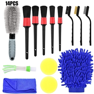 14 ensembles d'outils de beauté automobile, brosses de nettoyage, kits de polissage intérieur - Product Image 5