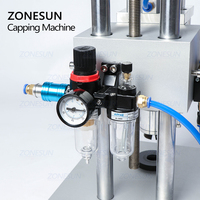 ZONESUN Machine de capsulage pneumatique semi-automatique flacon en verre petite bouteille capsuleuse aluminium plastique flacon en verre pince à sertir