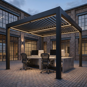 Pergola LED RVB Ambiance Lumineuse avec Télécommande Intelligente pour Événements Professionnels et Activités Sociales en Soirée - Gazebo - Product Image 1