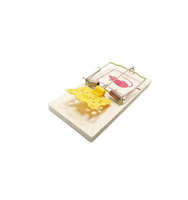 Homewares Piège à souris en bois à ressort avec gâchette en forme de fromage