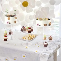 Lot de 3 supports à gâteaux en acrylique, support à gâteaux transparent, support à gâteaux rond pour présentoir de table à dessert pour mariage, événement, fête d'anniversaire