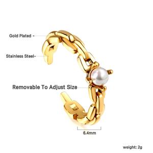 Anillos con Números Romanos Característicos, Acero Inoxidable, Chapado en Oro de 18k, Joyería para Mujer - Product Image 3