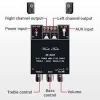 Module d'amplificateur stéréo ZK-502T 50Wx2 compatible Bluetooth pour haut-parleur audio