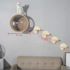 Cama para Gatos con Forma <span class=keywords><strong>de</strong></span> Cápsula Espacial Transparente, Estructura <span class=keywords><strong>de</strong></span> Escalada para Gatos, Cápsula <span class=keywords><strong>de</strong></span> Acrílico y Madera Maciza, Apta para Todas <span class=keywords><strong>las</strong></span> Estaciones, Juguete para Mascotas - Product Image 6