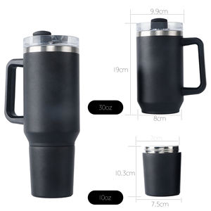 40 औंस 2 में 1 दो भाग टंबलर हैंडल और पुआल ढक्कन के साथ आधुनिक इन्सुलेटेड टंबलर और पुआल की यात्रा मग कप मग कप मग कप - Product Image 3